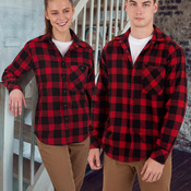 Unisex Classic Flannel Plaid LS Shirt